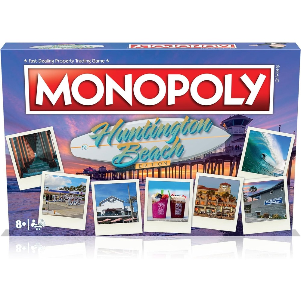Monopoly Board Game Huntington Beach Southern California Edition Orange Cty New